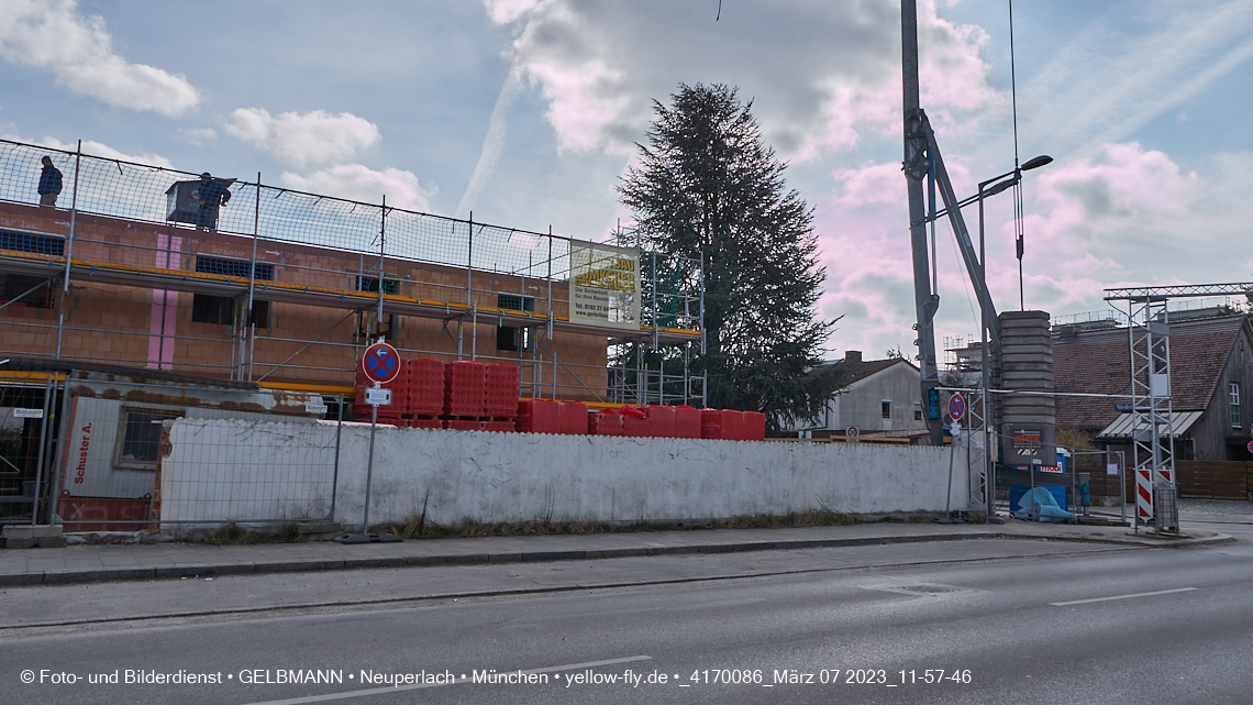 07.03.2023 - Baustelle Niederalmstrasse 16 in Neuperlach